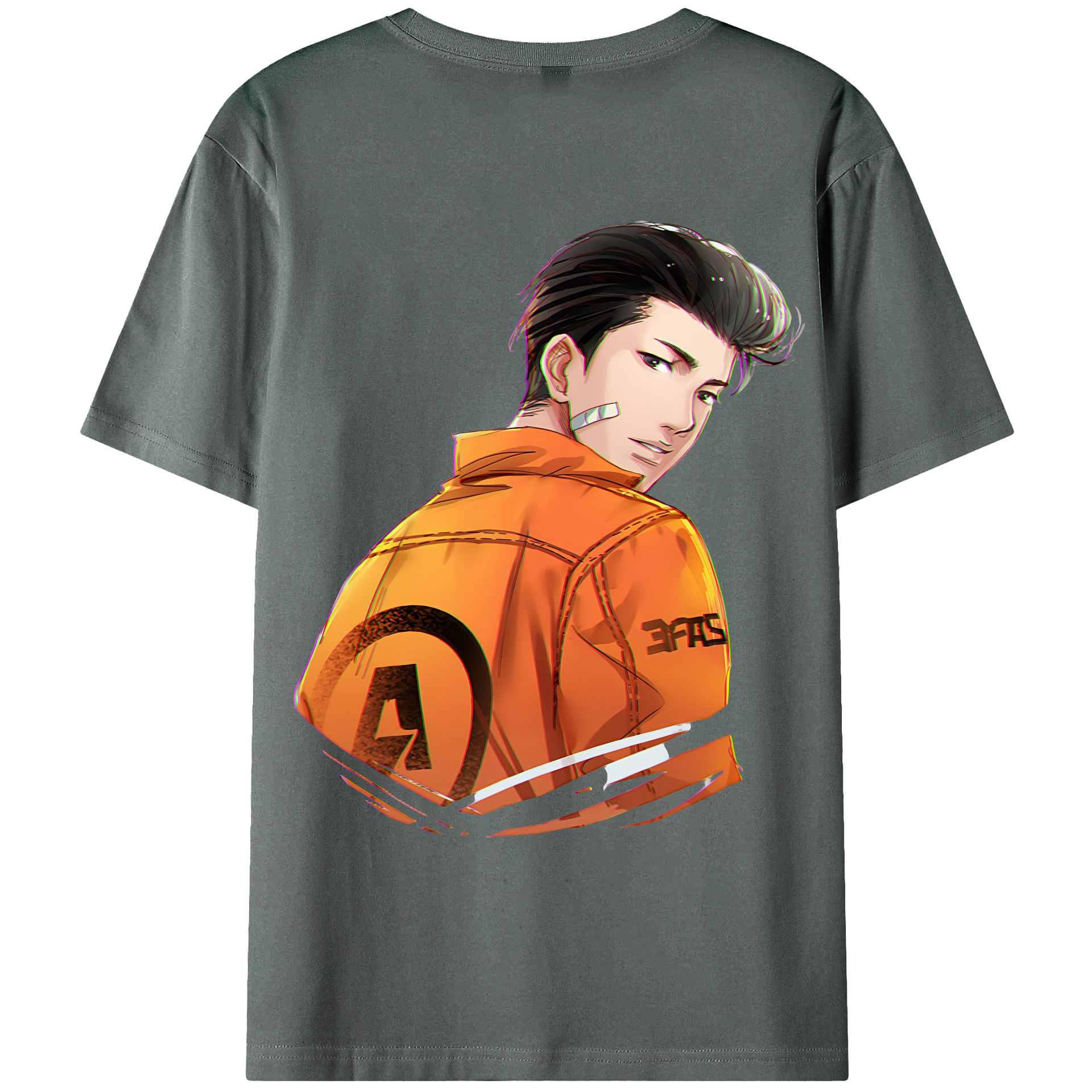 （画像用） SLAM DUNK／スラムダンク 綿100％ メンズ半袖Tシャツ（バックプリント） 通気性